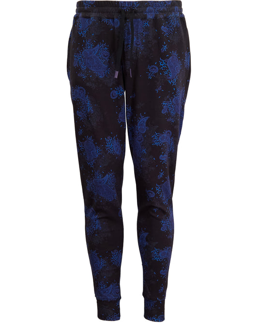 JAY CAMPANIA FLORAL JOGGER PANT - BLACK