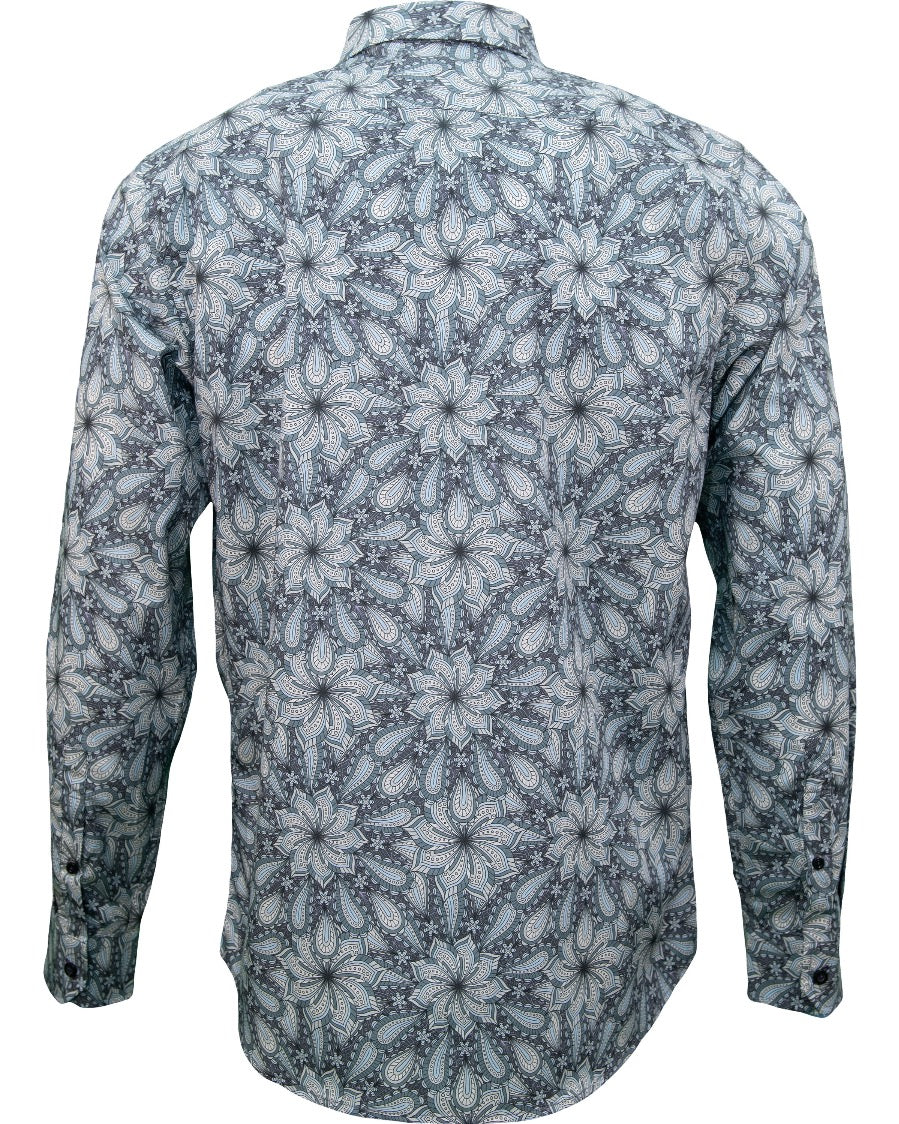 MITCHELL STALLION MEDALLION SHIRT - CHARCOAL