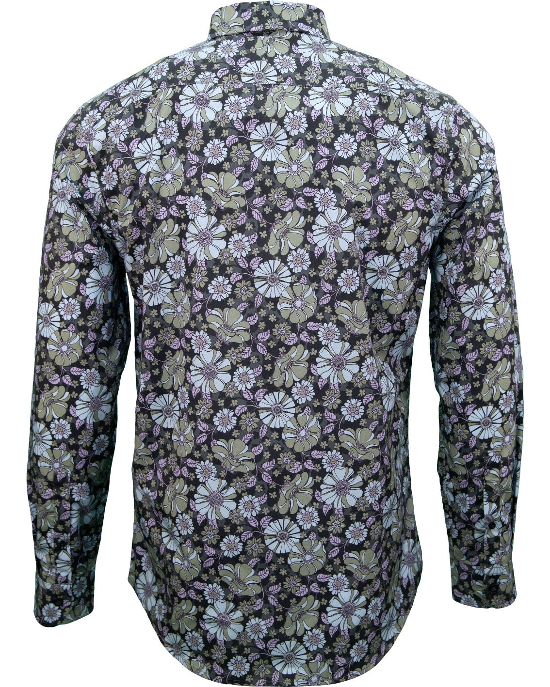 MITCHELL VESUVIO FLORAL SHIRT - CHARCOAL