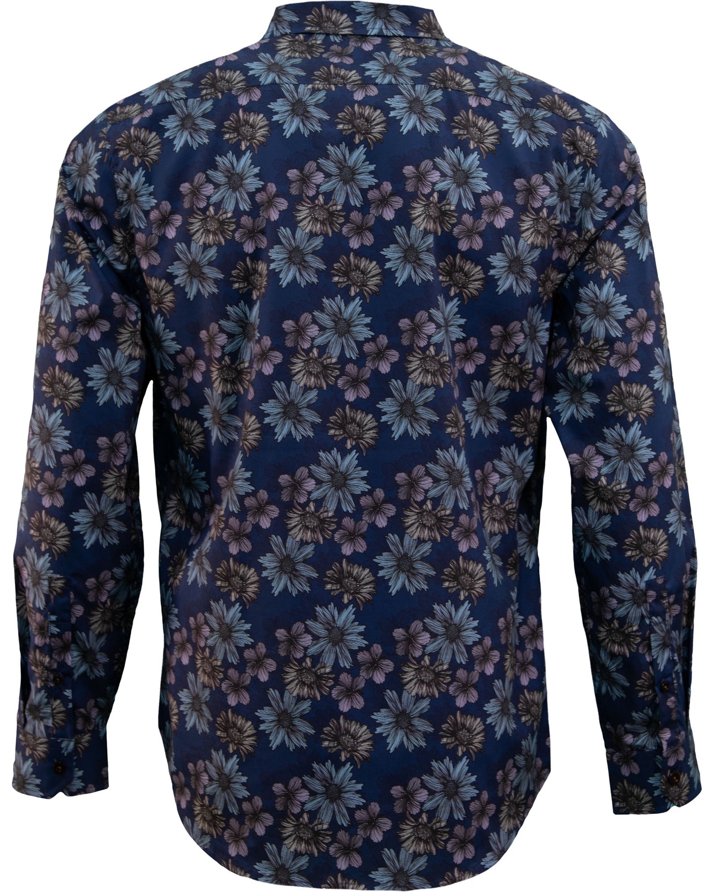 MORRIS ITALIAN FLORAL SHIRT - NAVY