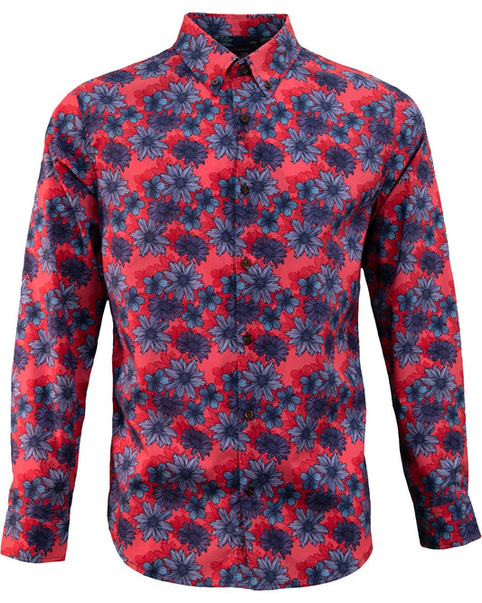 MORRIS ITALIAN FLORAL SHIRT - ROSA