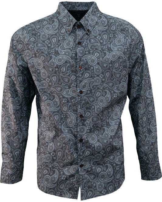 MORRIS TRIBUNE PAISLEY SHIRT - GREY