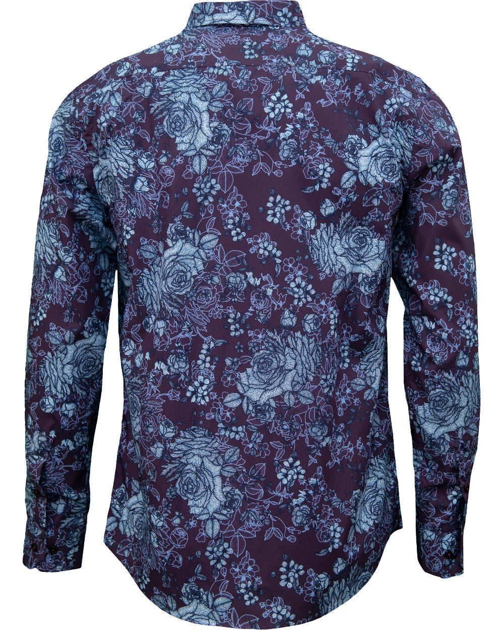 NICOLI ROMA FLORAL COTTON SHIRT - PLUM