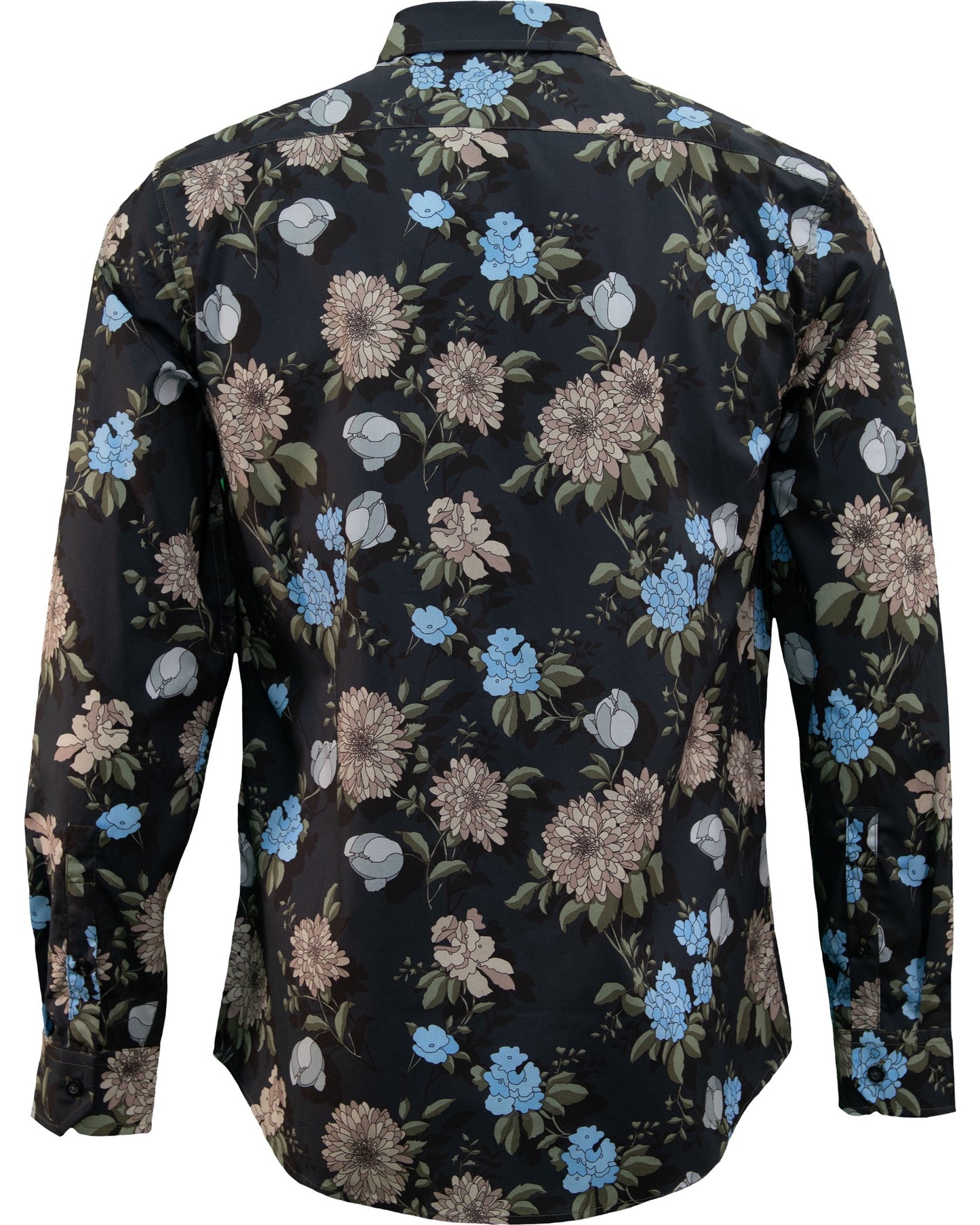 NIGEL AUGUSTUS FLORAL SHIRT - BLACK