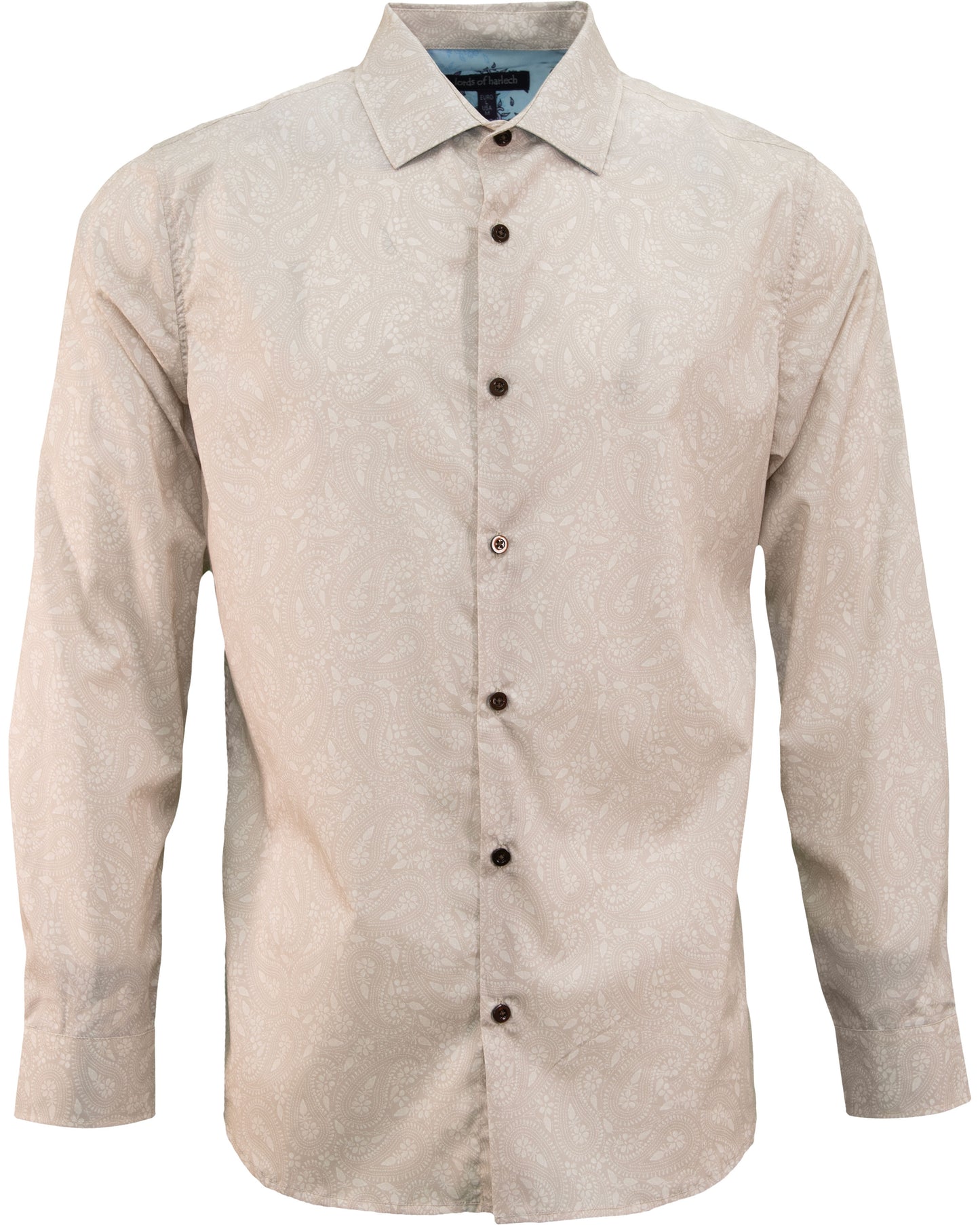 NIGEL PERUGIA PAISLEY SHIRT - PUMICE