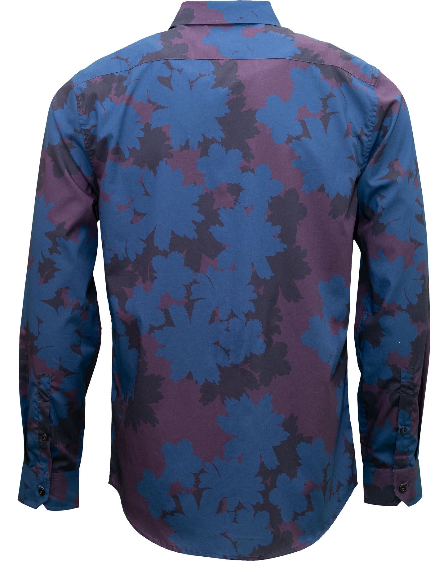 NORMAN SALERNO FLORAL SHIRT - PLUM