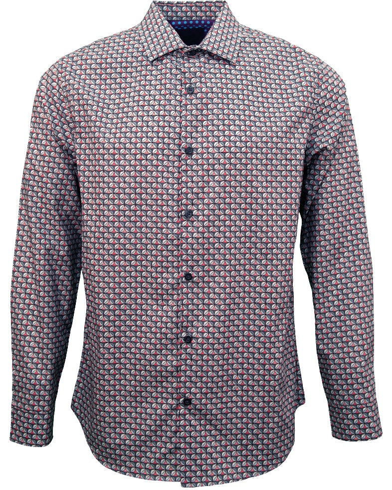 NORMAN TILE SHIRT - ROUGE