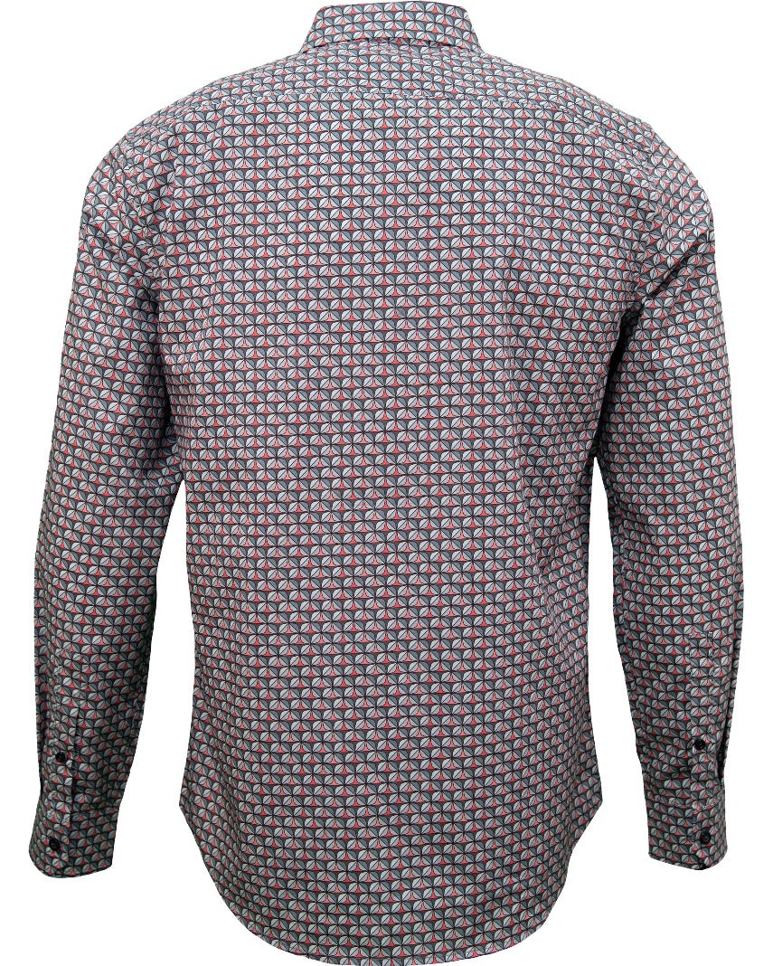 NORMAN TILE SHIRT - ROUGE