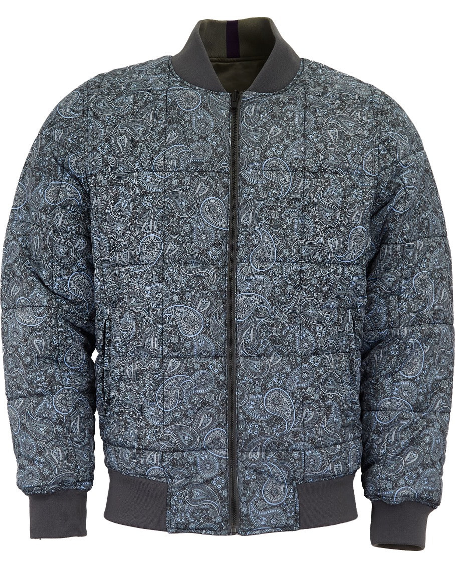 RON REVERSIBLE TRIPPY PAISLEY JACKET - MOSS