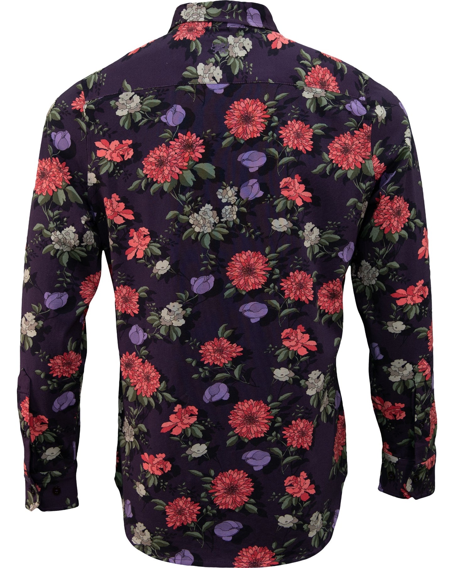 SAWYER AUGUSTUS FLORAL KNIT SHIRT - PLUM