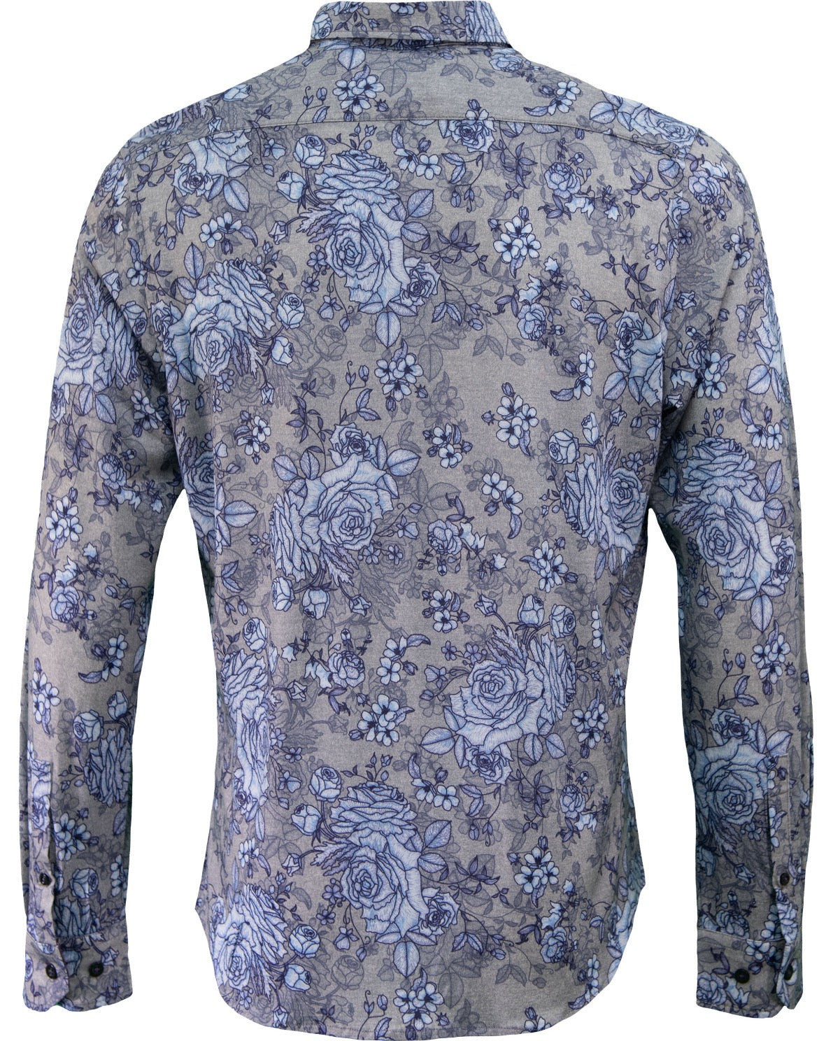 SHERLOCK ROMA FLORAL TAILORED MERINO SHIRT - FLANNEL