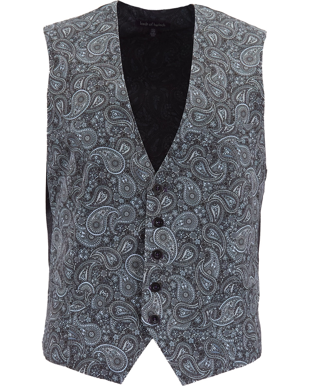 WILBUR  TRIBUNE PAISLEY WAISTCOAT VEST - GREY