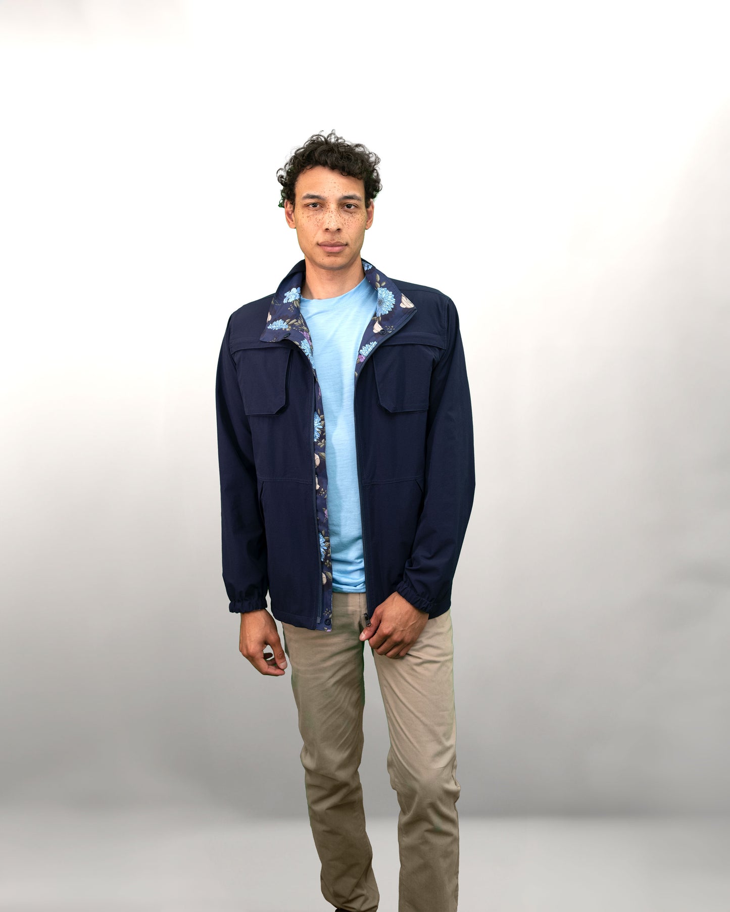 PASCAL AUGUSTUS REVERSIBLE PERFORMANCE JACKET - NAVY