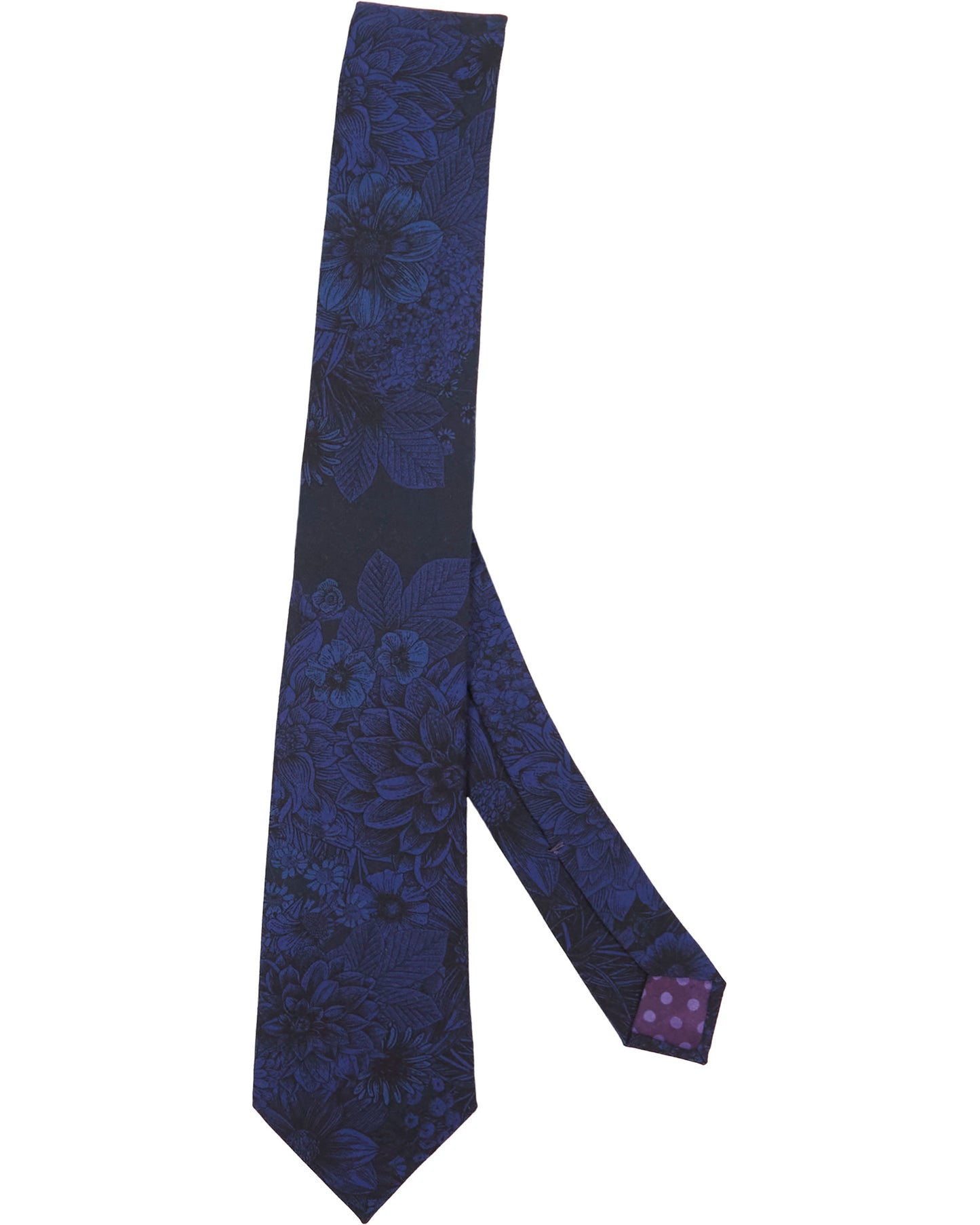 TADDEO MARCO FLORAL MERINO TIE - MIDNIGHT