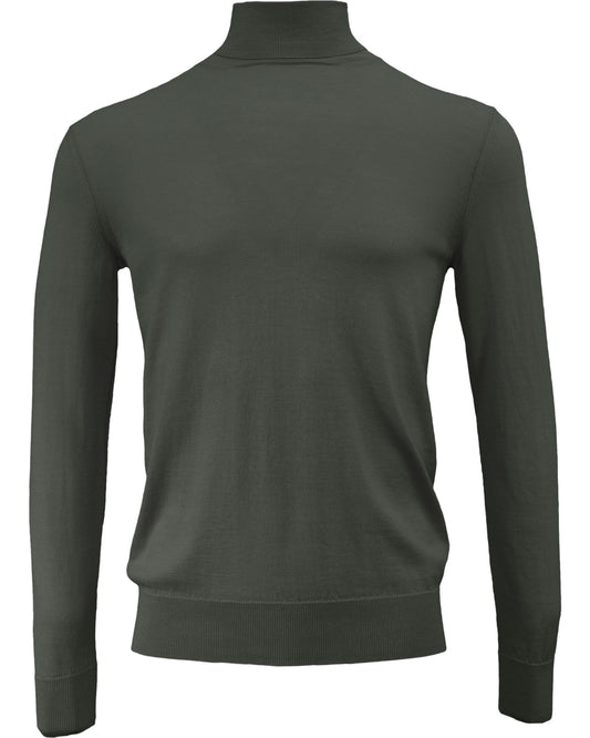 RONAN MERINO TURTLENECK SWEATER - SAGE