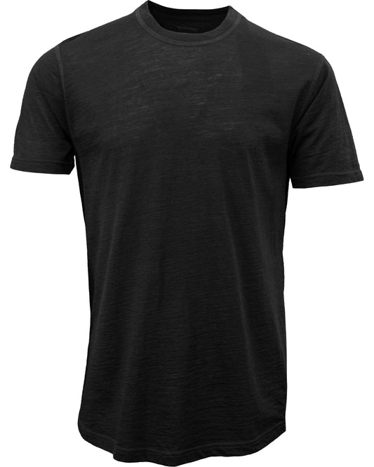 CASSIUS MERINO JERSEY CREW NECK SHIRT - BLACK