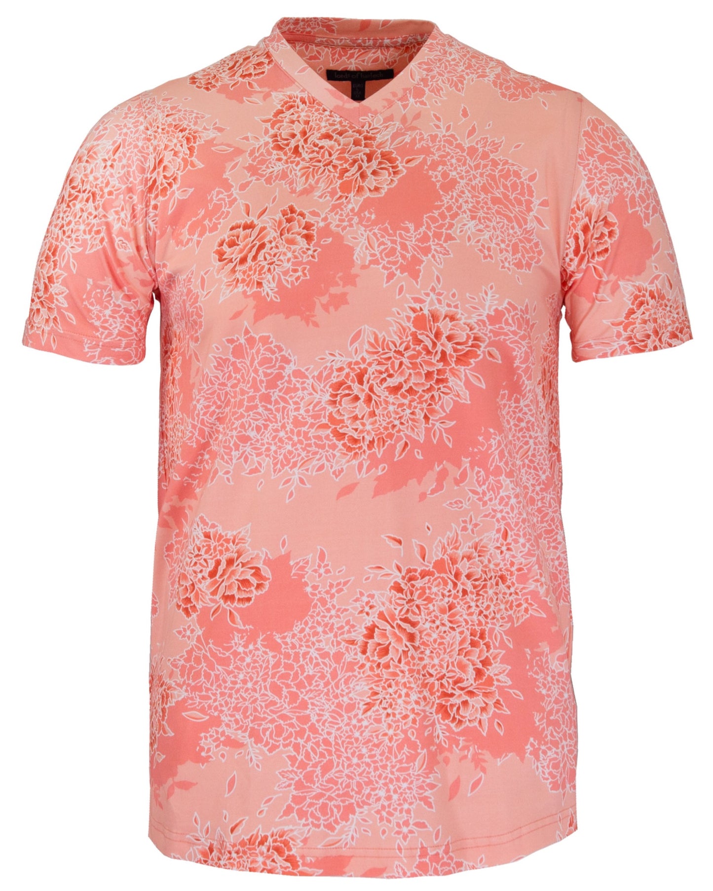 MAZE BOUQUET ISLAND V-NECK TEE - PINK