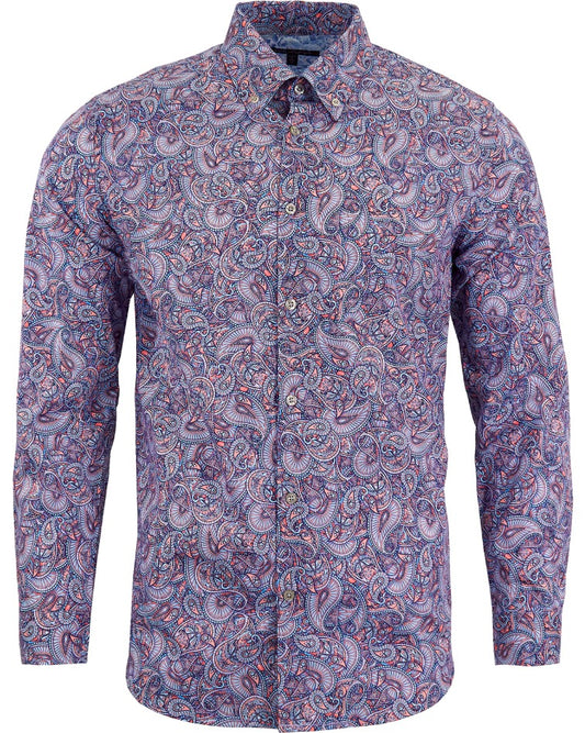 MORRIS PAISLEY SHADOW SHIRT - PINK