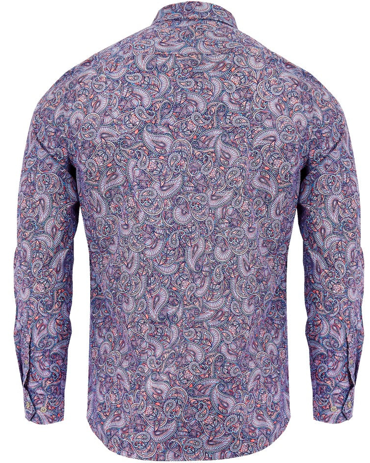 MORRIS PAISLEY SHADOW SHIRT - PINK