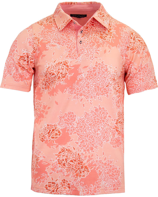 PIETRO BOUQUET ISLANDPOLO SHIRT -  PINK