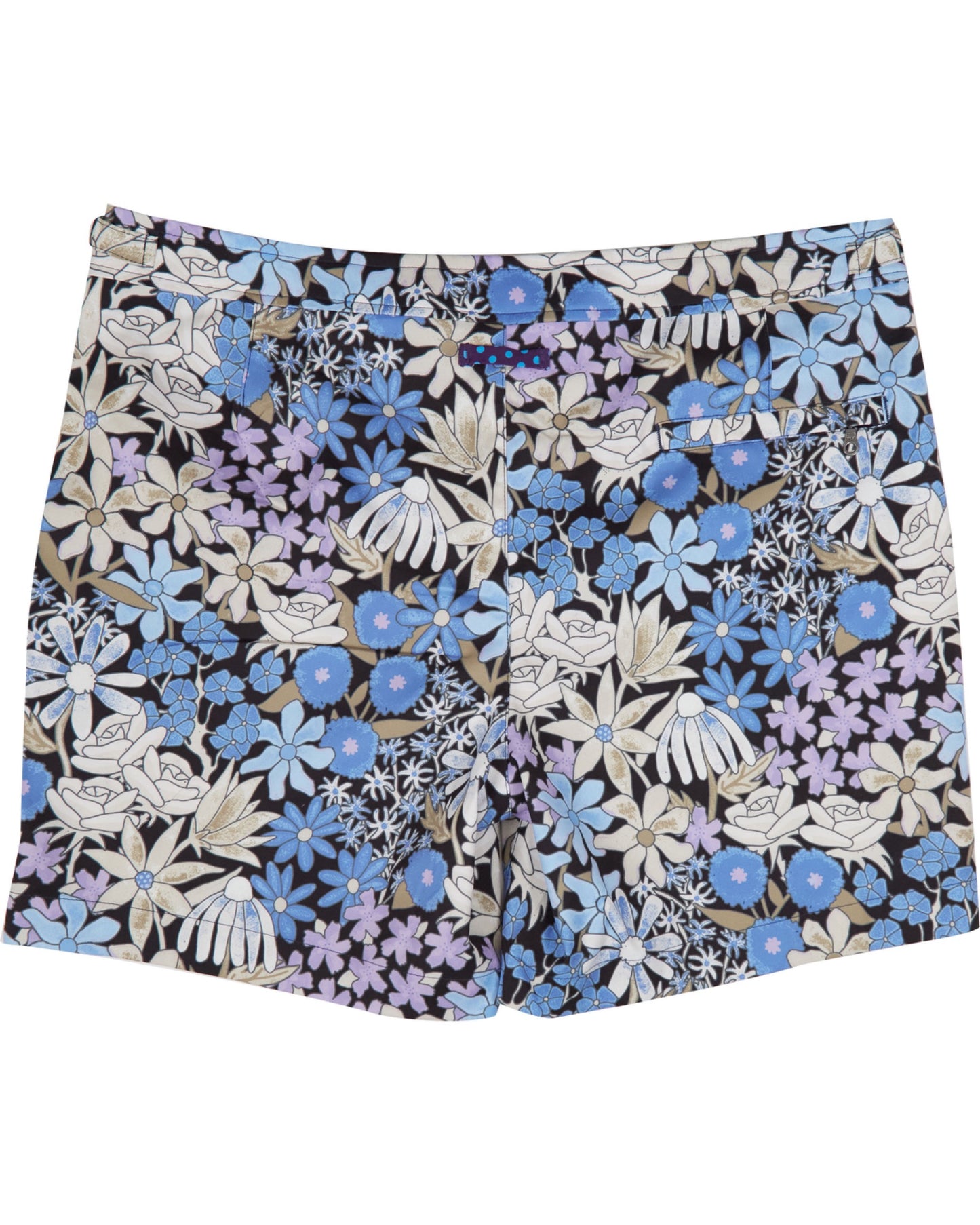 POOL ROUGH FLORAL SWIM SHORT - BLACK