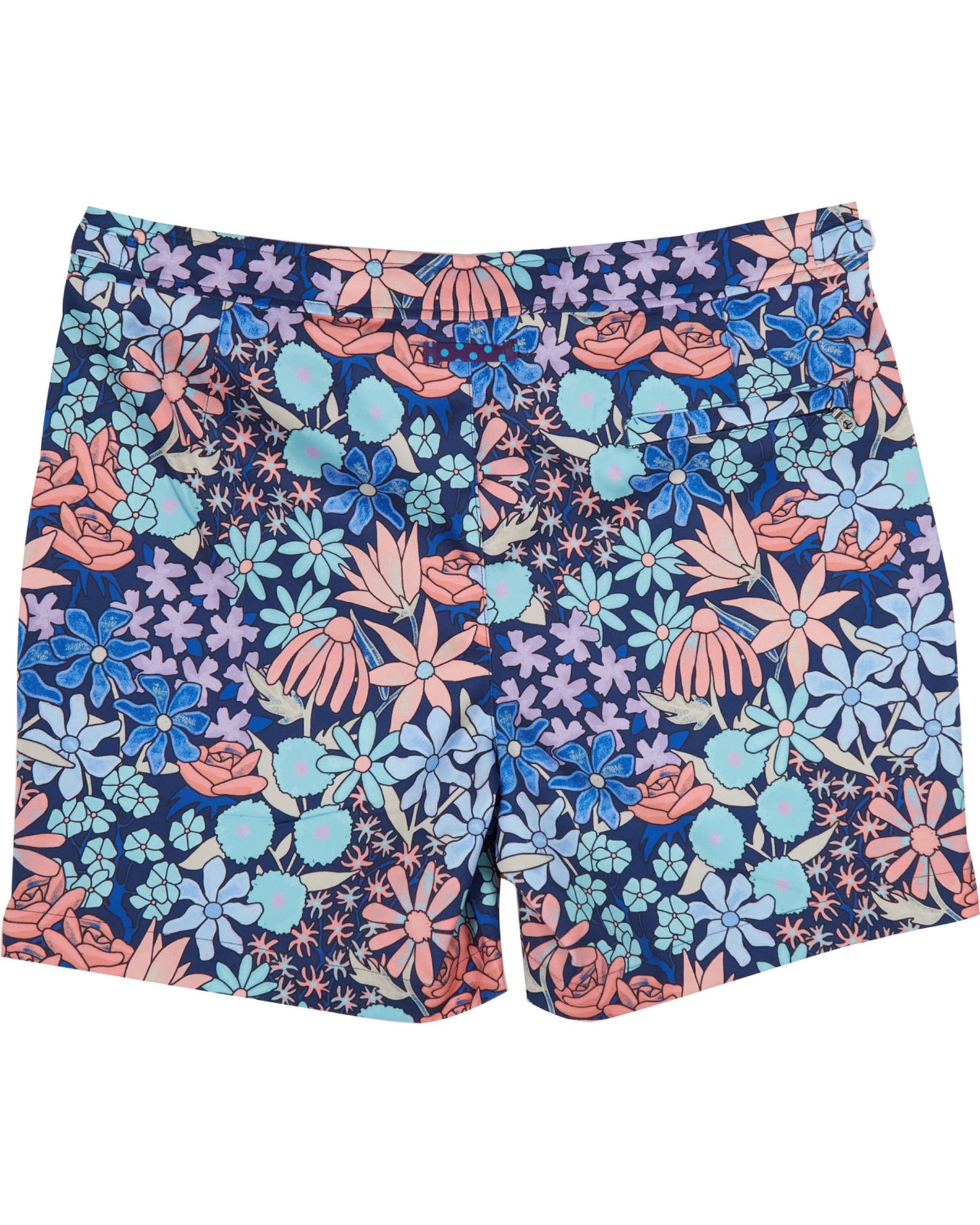 POOL ROUGH FLORAL SWIM SHORT - NAVY