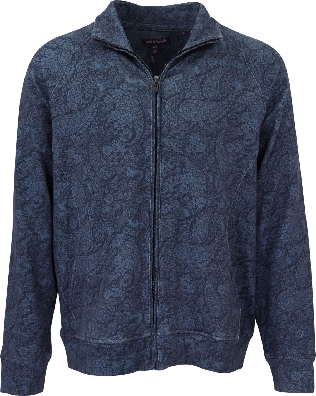 NEVILLE PAISLEY ROMANCE FULL-ZIP JACKET - NAVY – Lords Of Harlech