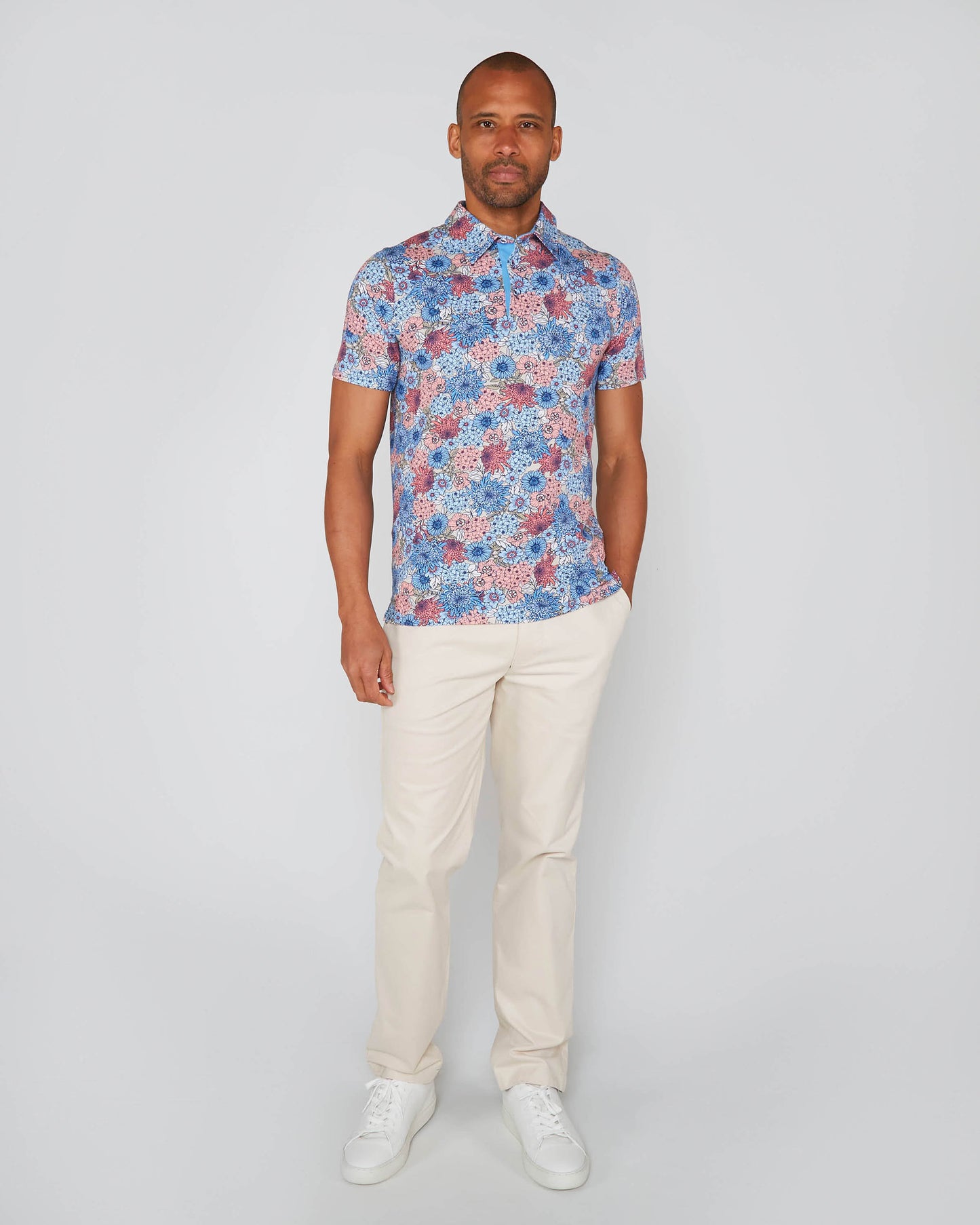 PIETRO GARDEN PARTY POLO SHIRT - PINK