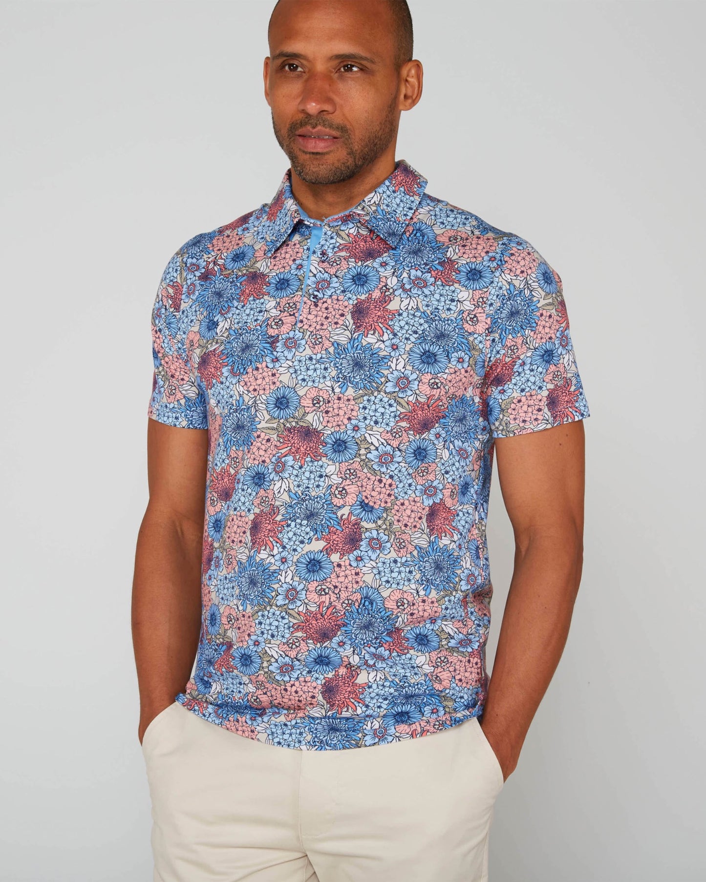 PIETRO GARDEN PARTY POLO SHIRT - PINK