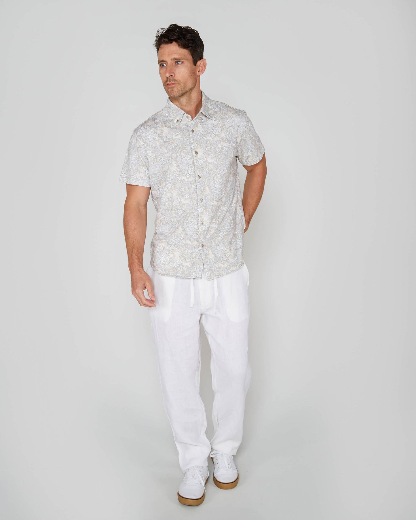 DEVON LINEN PANT - WHITE