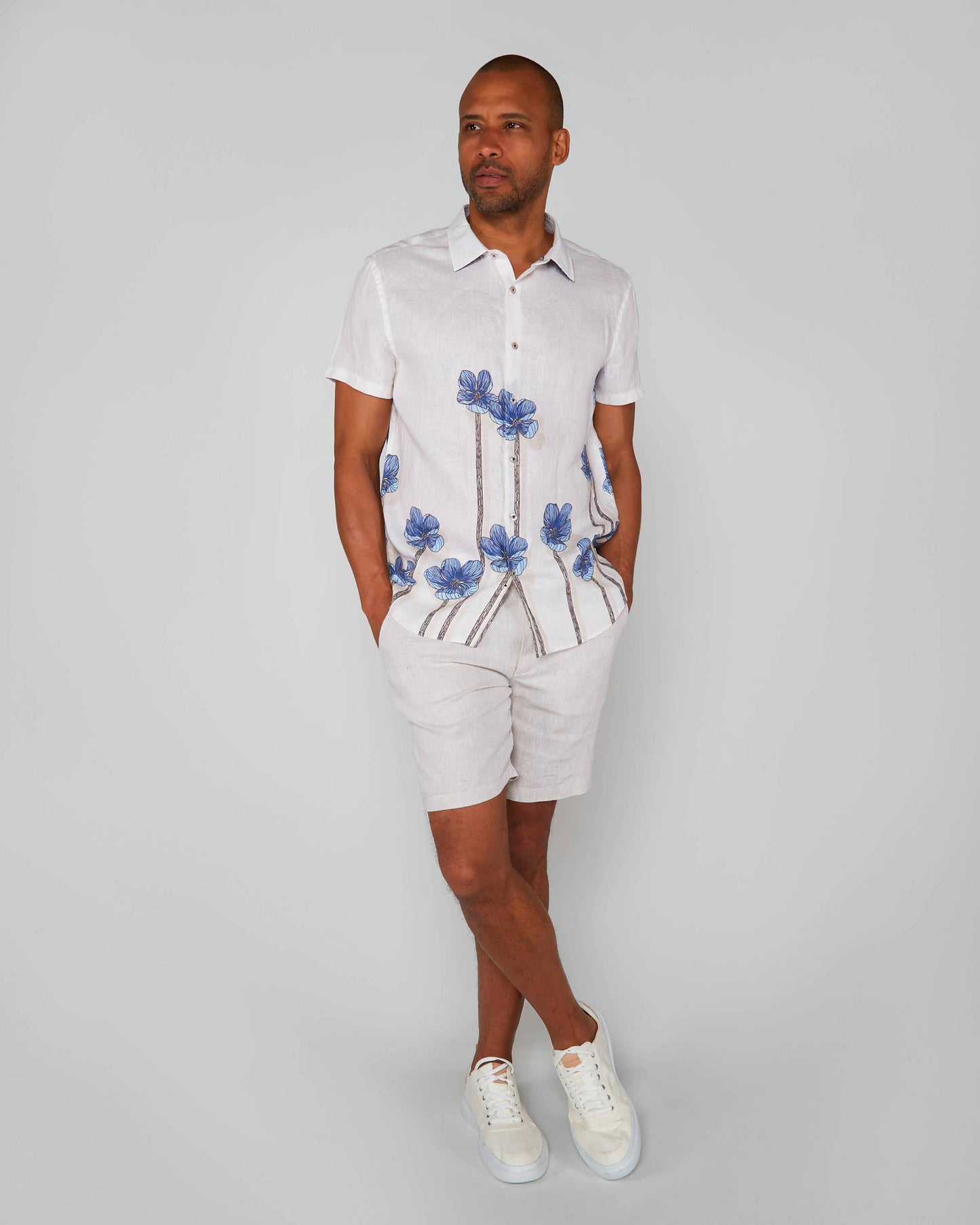 DEVONSHIRE LINEN SHORT - NATURAL