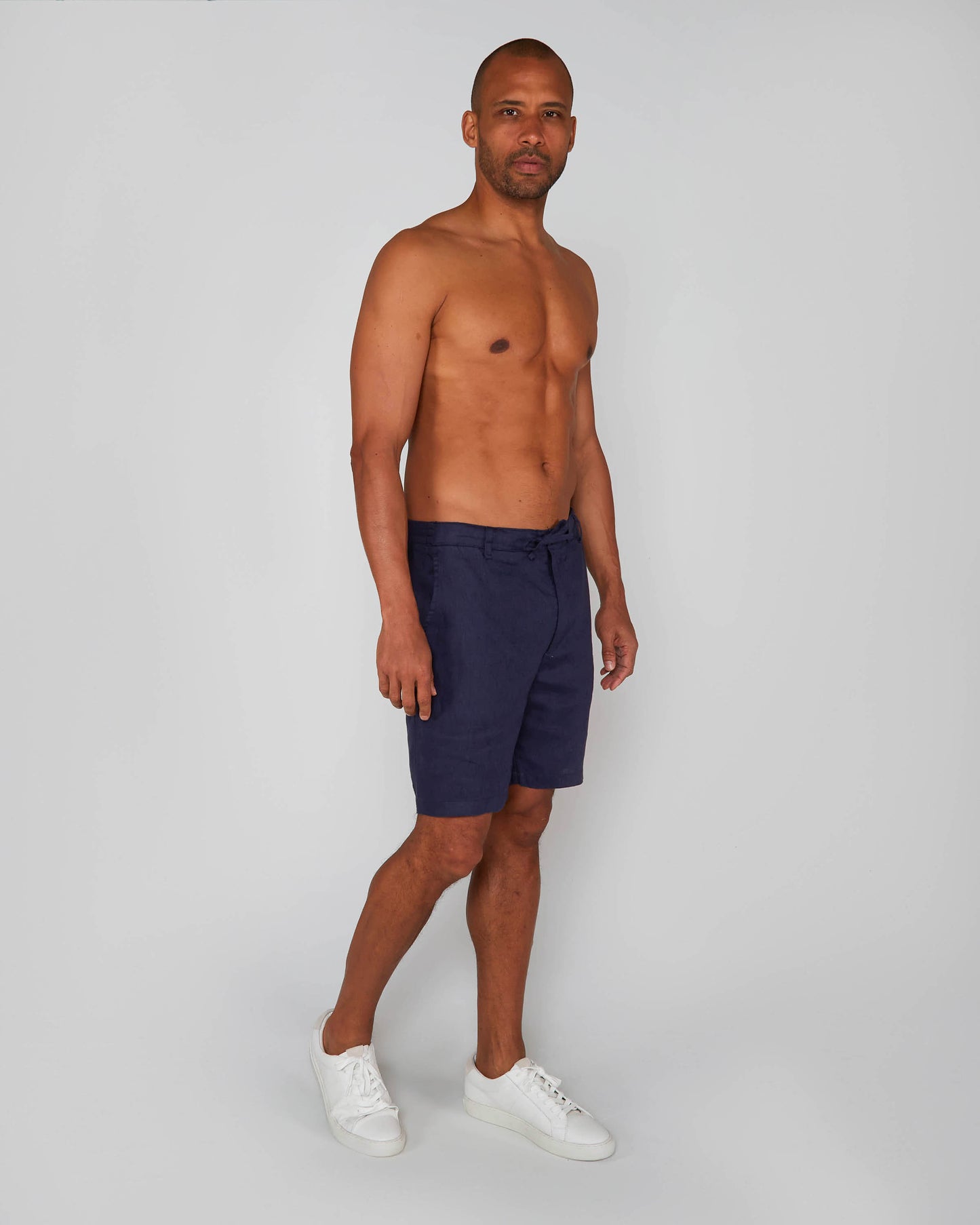 DEVONSHIRE LINEN SHORT - NAVY