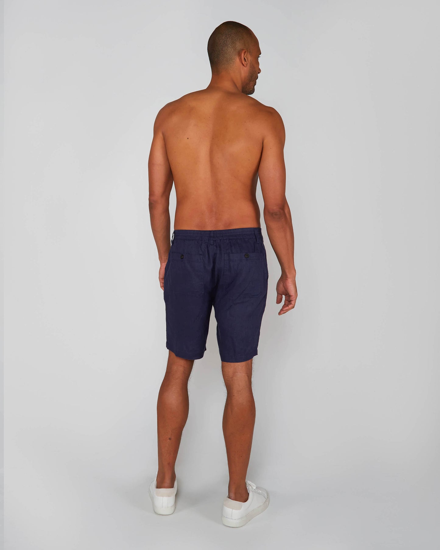 DEVONSHIRE LINEN SHORT - NAVY