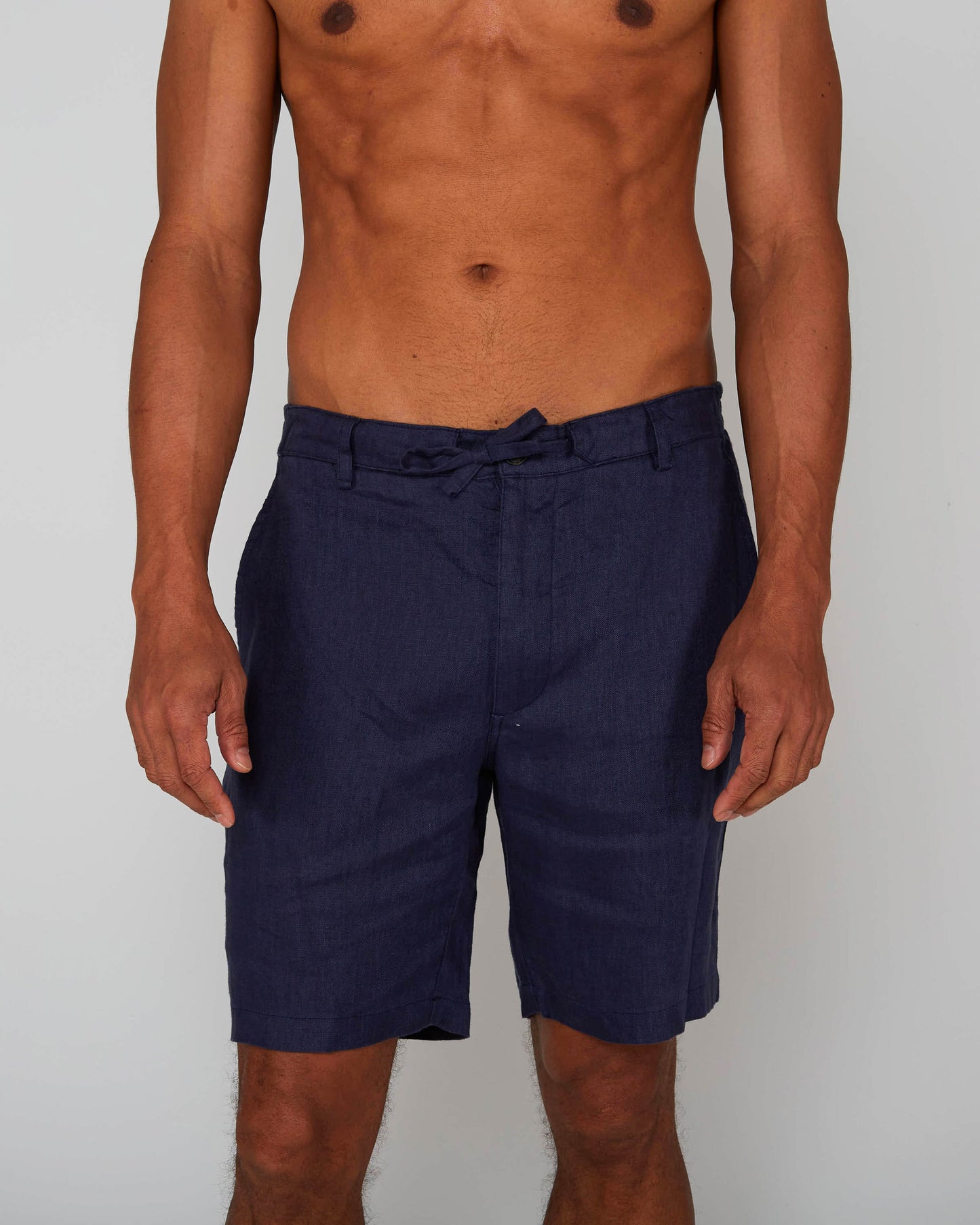 DEVONSHIRE LINEN SHORT - NAVY