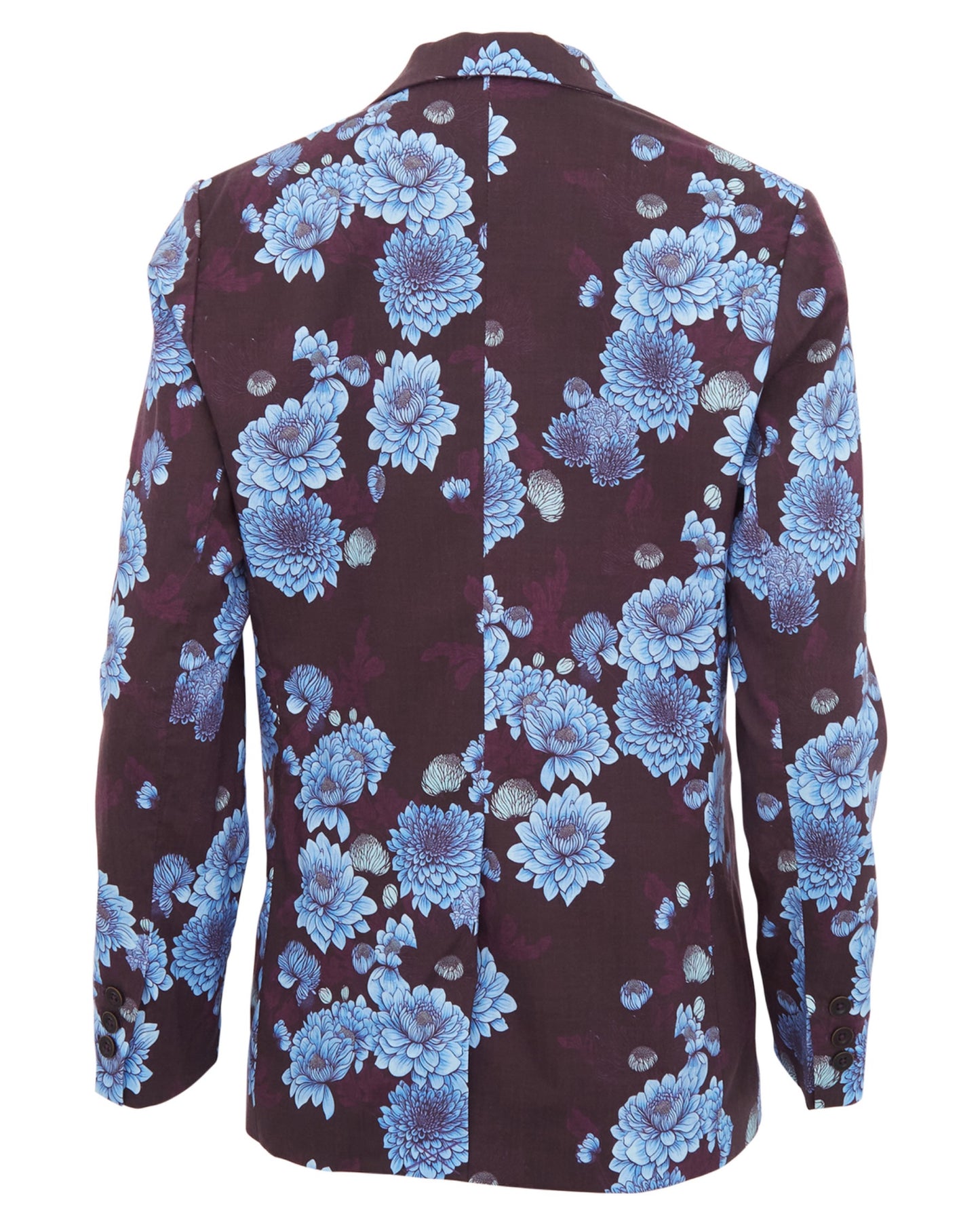 JANE SERIOUS FLORAL TAILORED JACKET - PLUM
