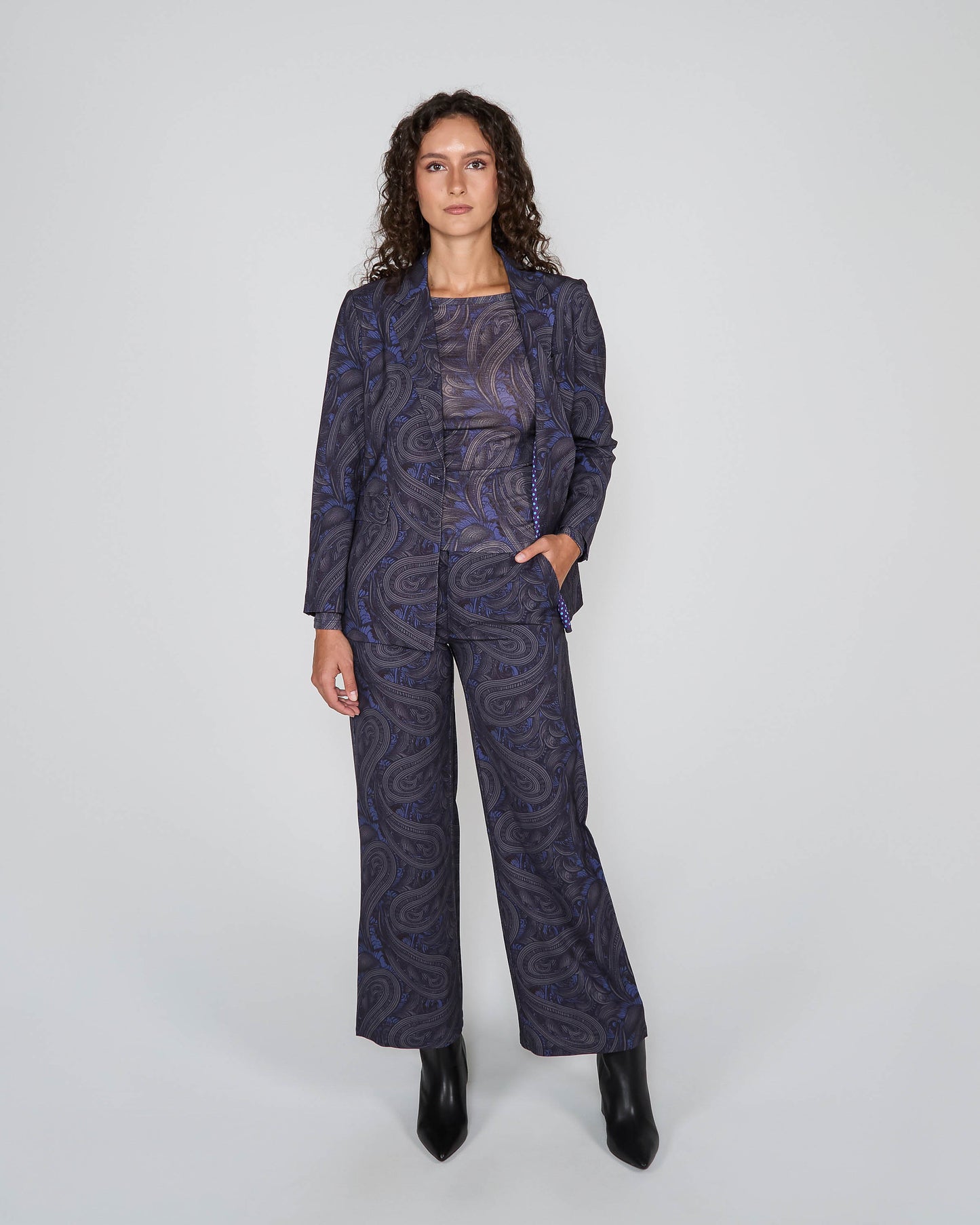 JULIA TAILORED JACKET - BADALONA SMOKE