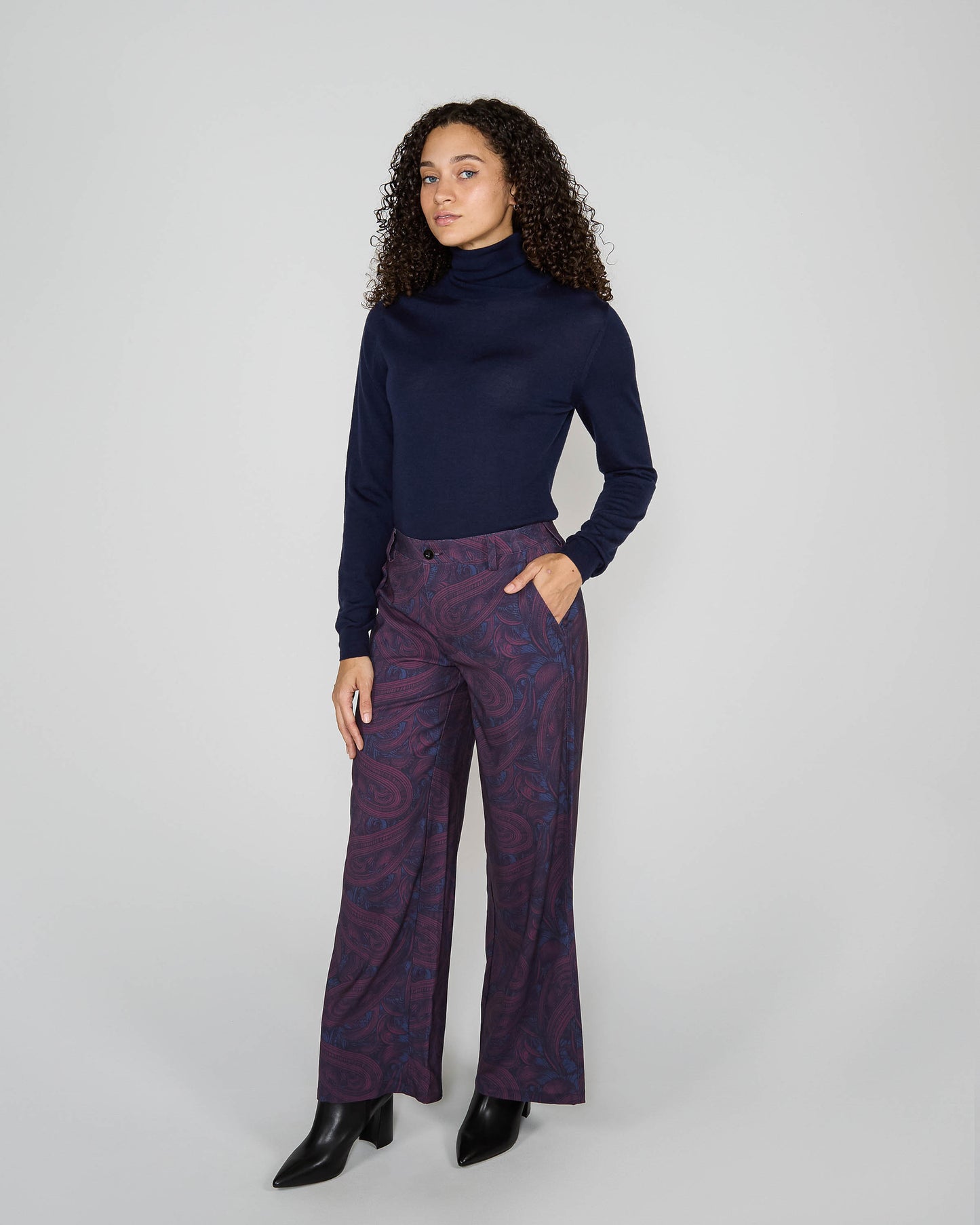 PHOEBE TAILORED PANT - BADALONA PLUM