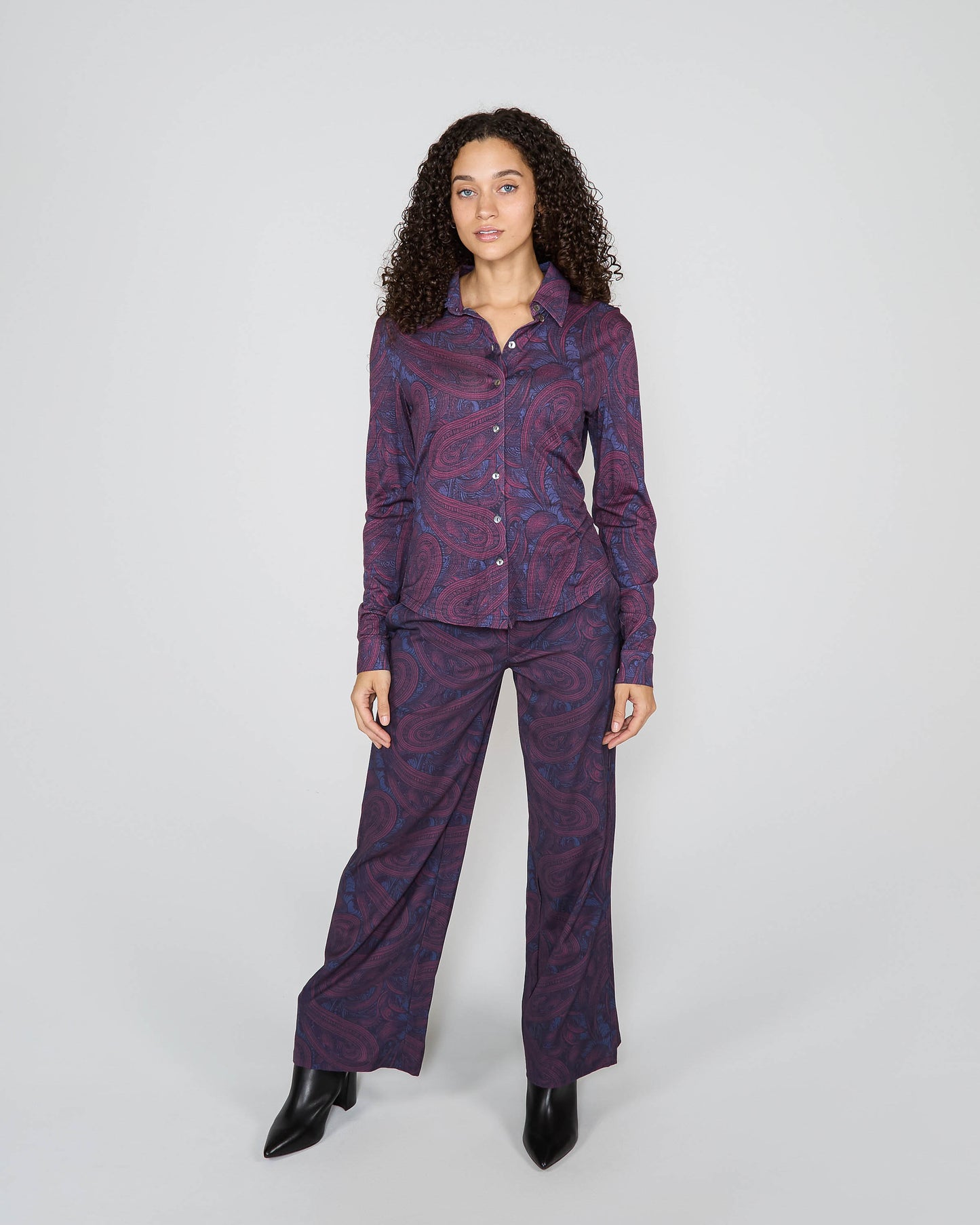 SCARLET MERINO SHIRT - BADALONA PLUM
