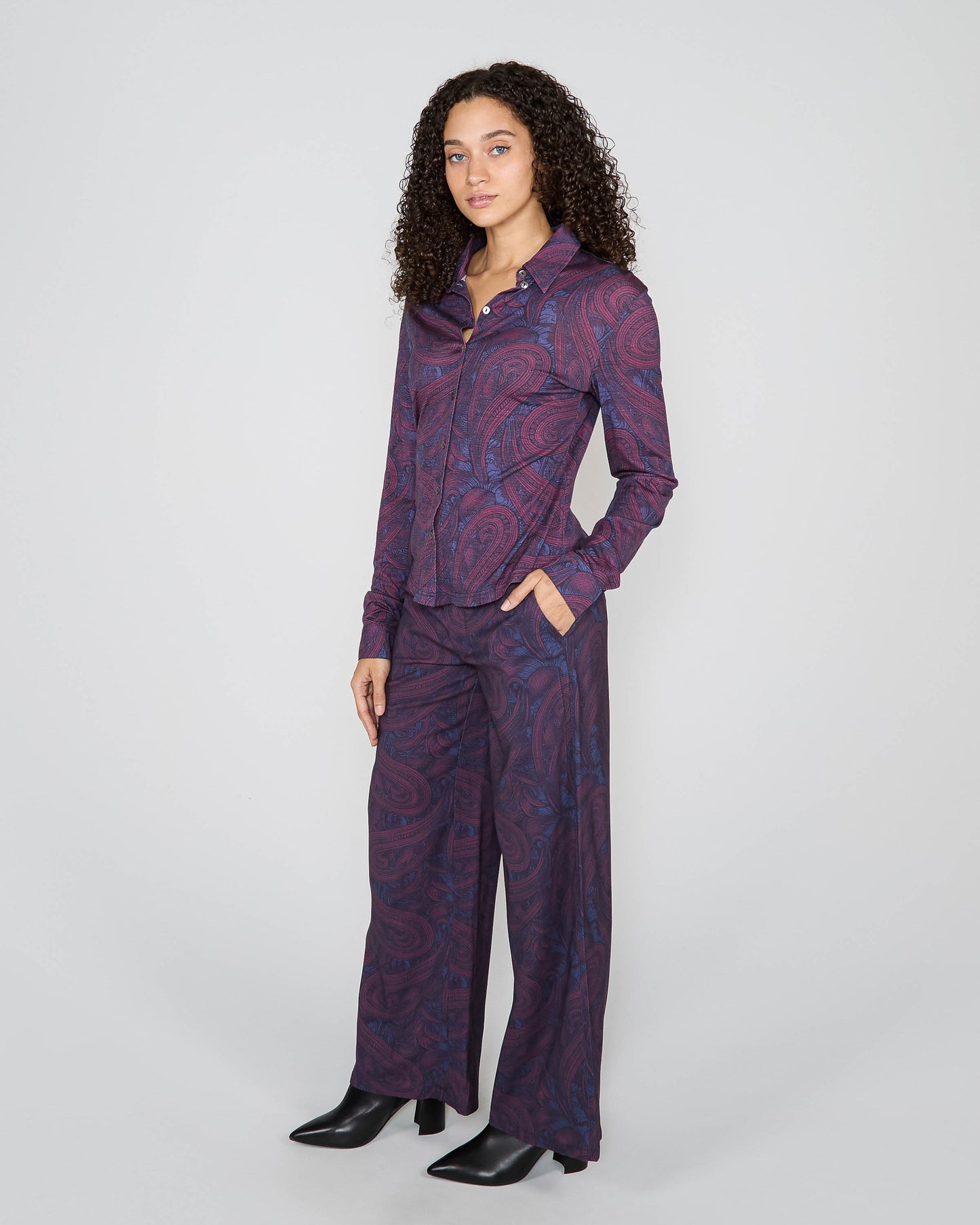 SCARLET MERINO SHIRT - BADALONA PLUM