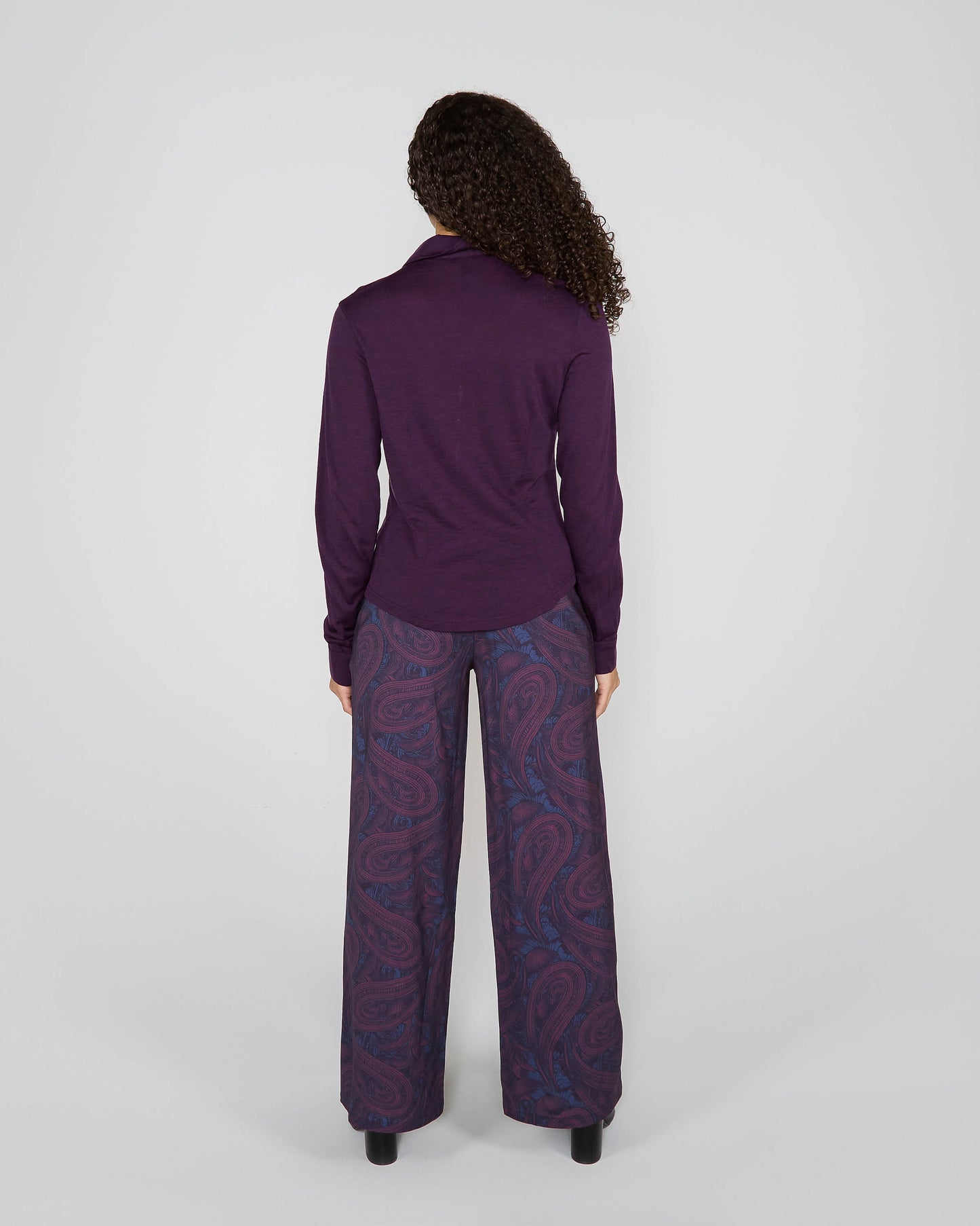 SCARLET MERINO SHIRT - PLUM