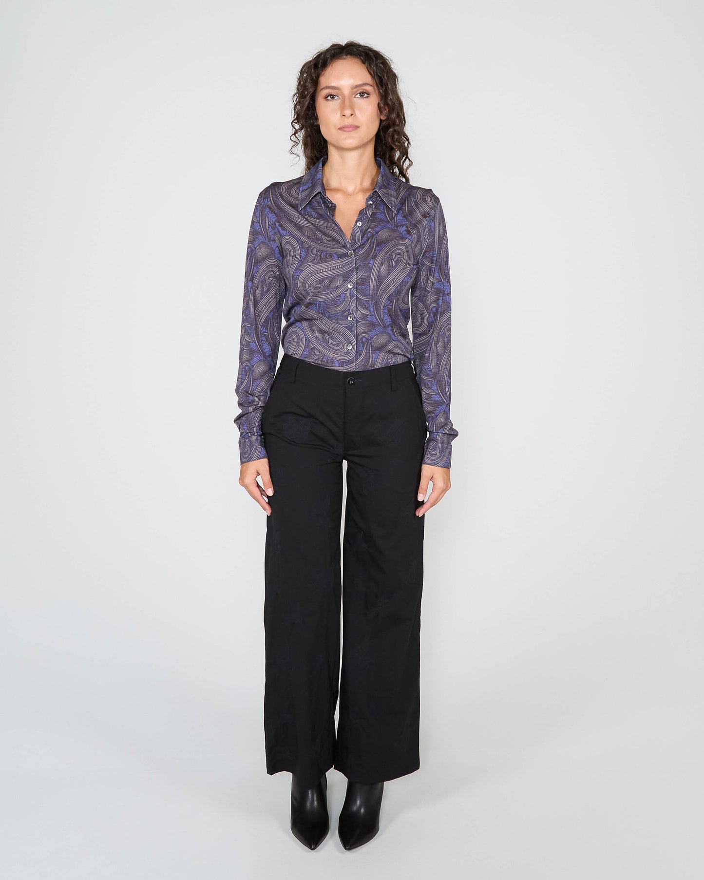 SCARLET MERINO SHIRT - BADALONA SMOKE