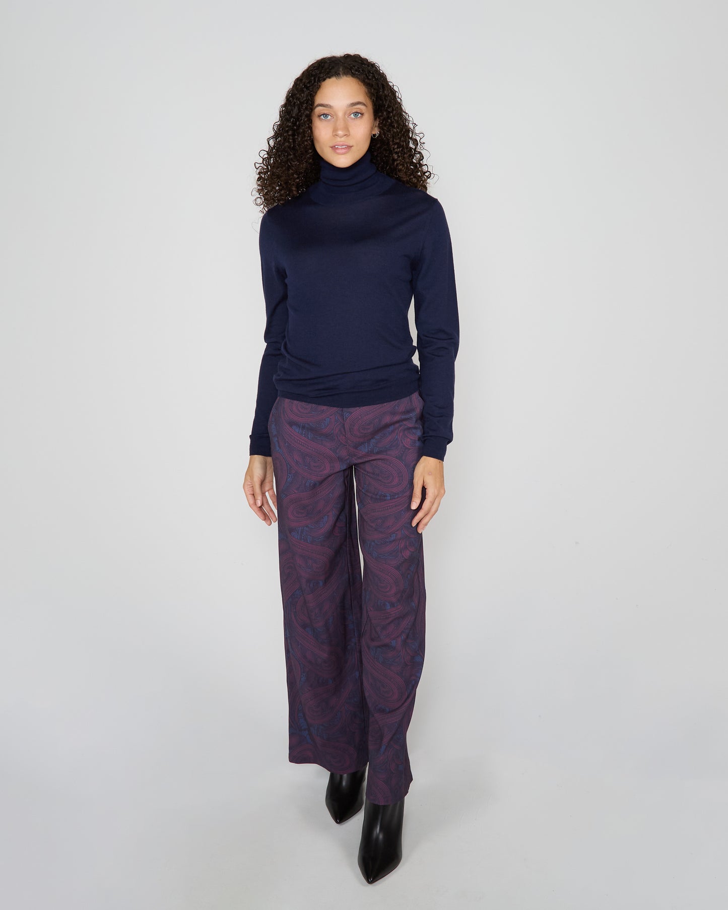 RONA TURTLENECK SWEATER - NAVY