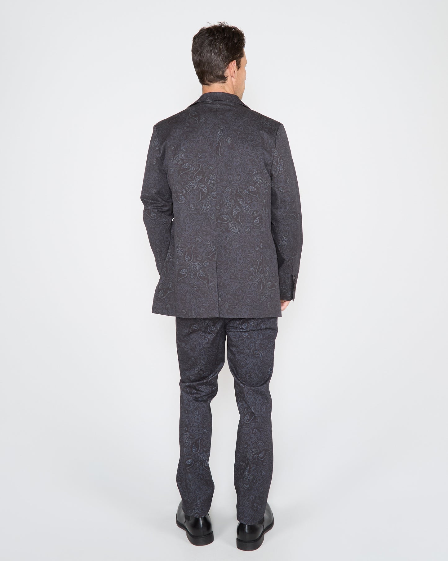 HADRIAN MONTGAT PAISLEY BLAZER - BLACK