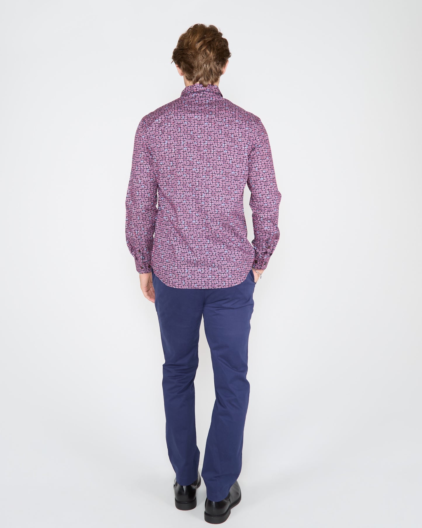 MORRIS IBIZA PETAL PLUM SHIRT - PLUM