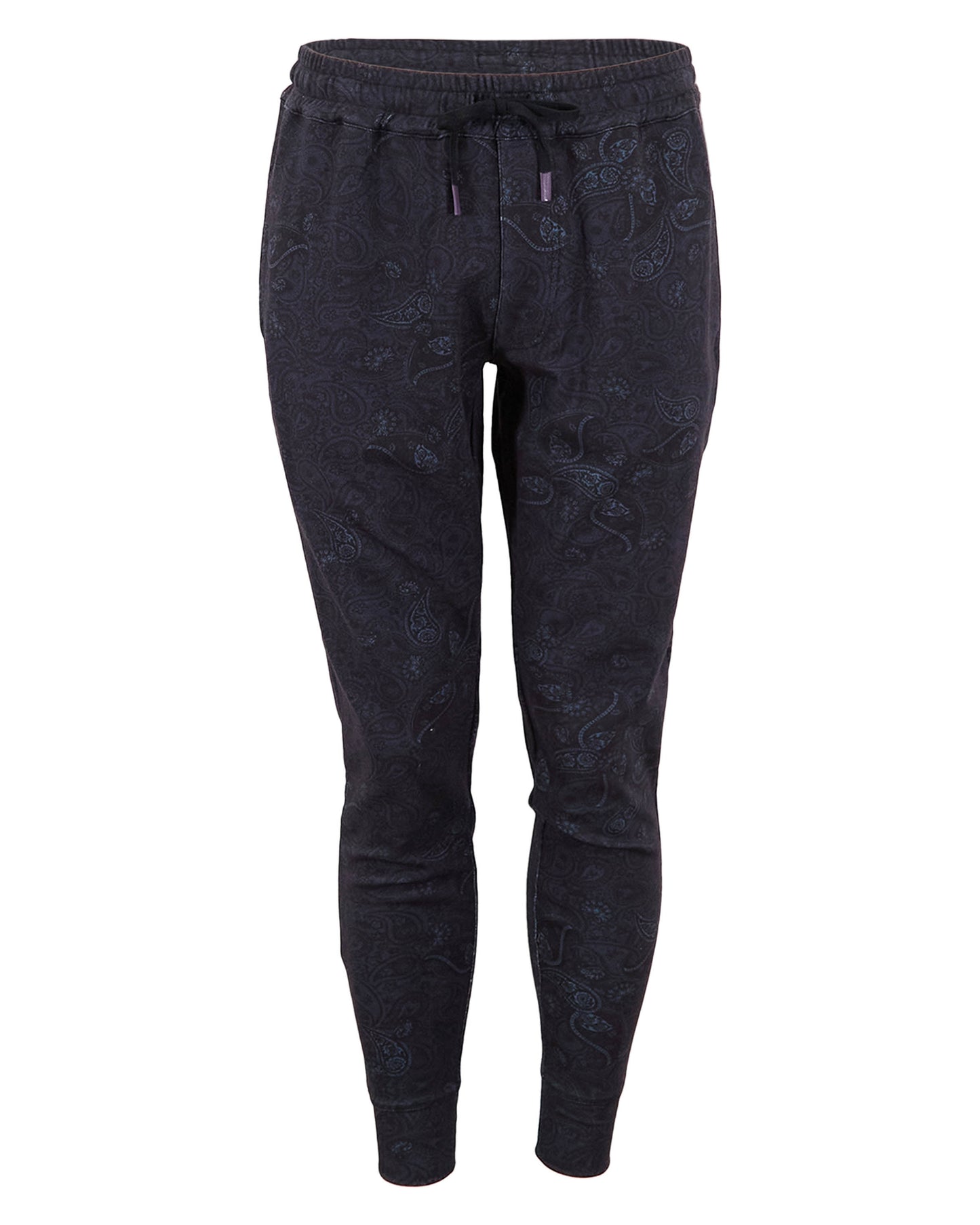 JAY MONTGAT PAISLEY JOGGER PANT - BLACK