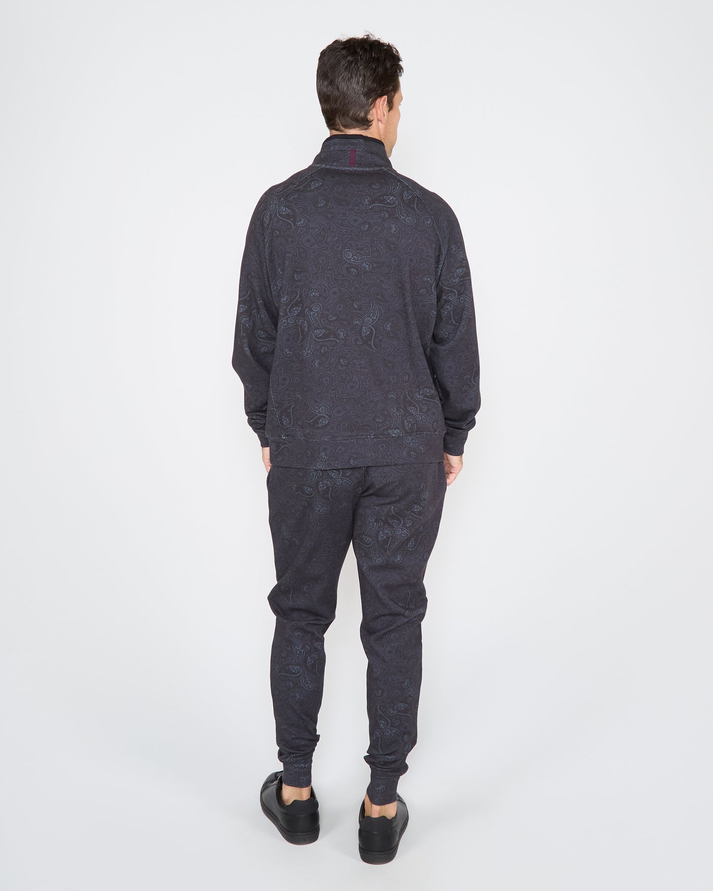 JAY MONTGAT PAISLEY JOGGER PANT - BLACK