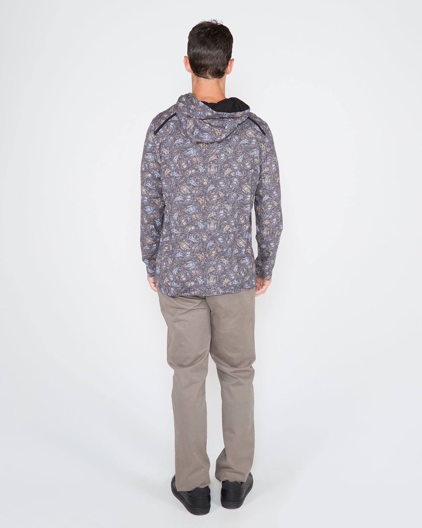 HORATIO MADRID PAISLEY HOODIE - SMOKE