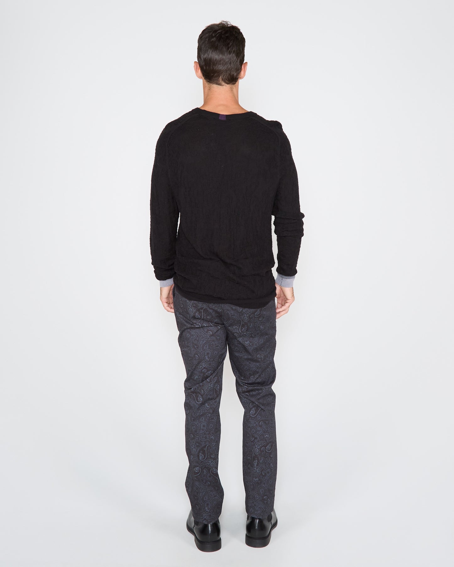JACK MONTGAT PAISLEY PANT - BLACK