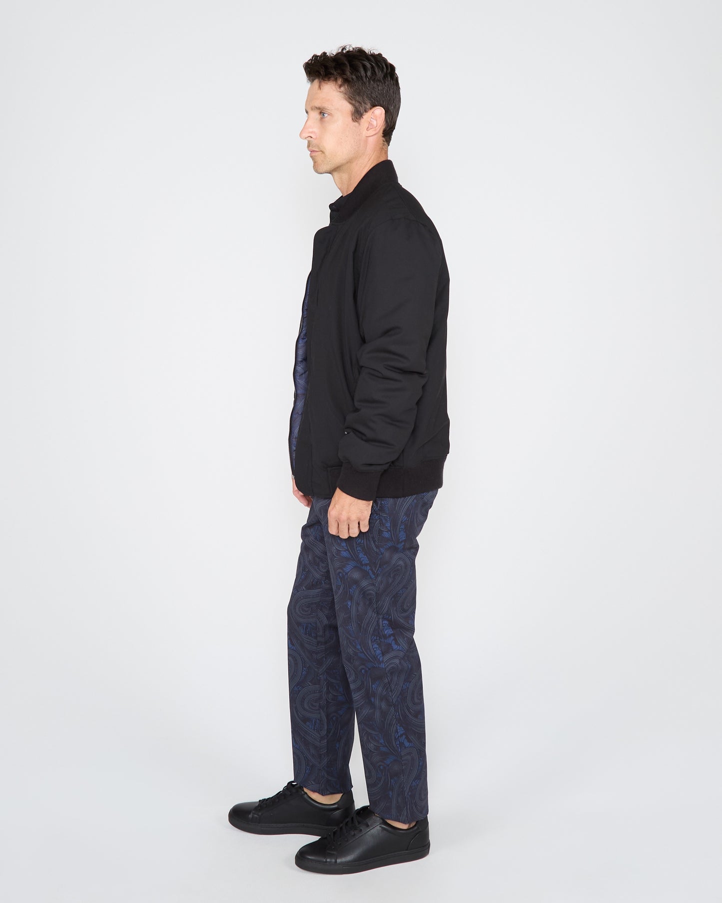 JENKIN REVERSIBLE BLOUSON JACKET - BLACK