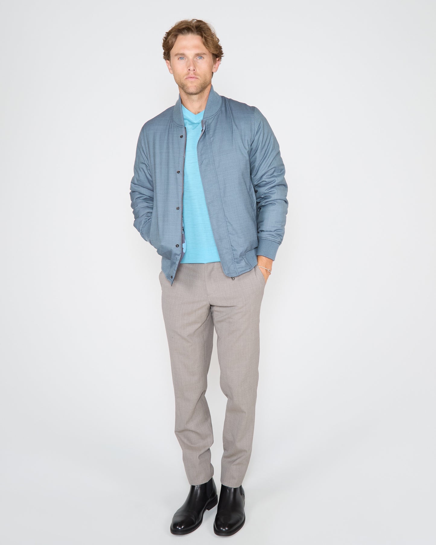 JENKIN REVERSIBLE BLOUSON JACKET - SLATE